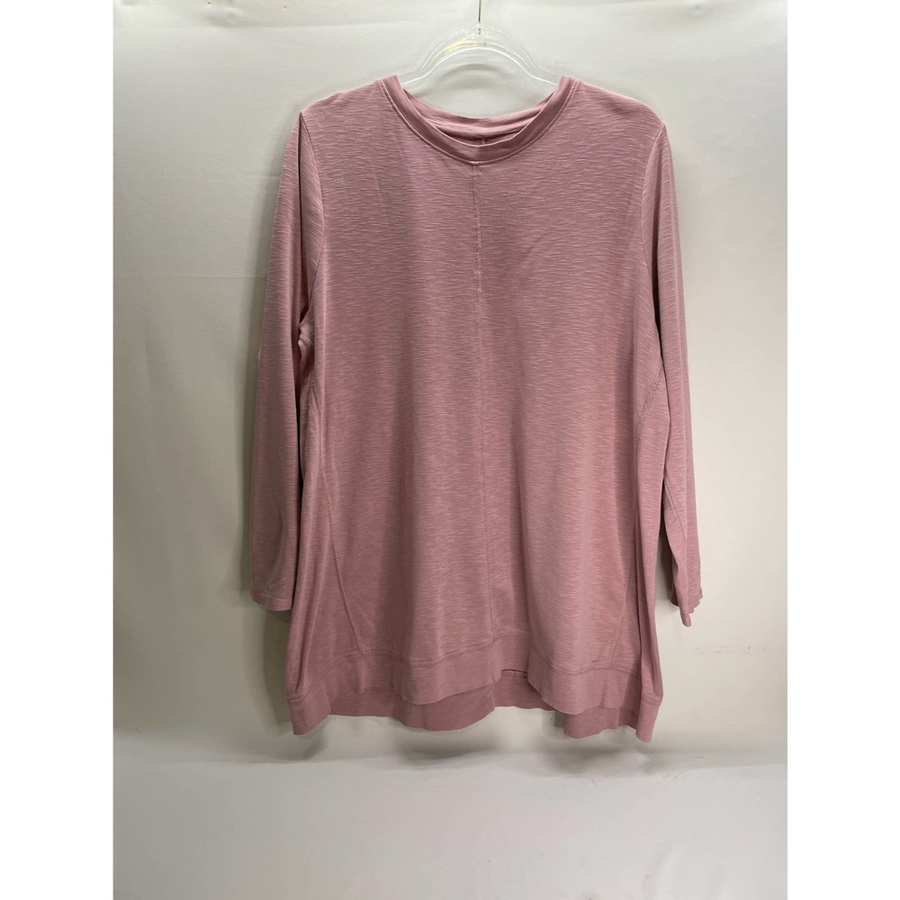 J Jill Pima Elliptical Tunic Pink Long Sleeve Pima Cotton Women's Size XL